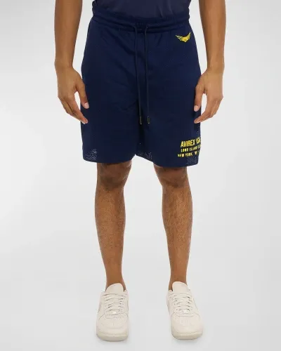 Avirex Men's Aviator Mesh Shorts In Varsity Blue