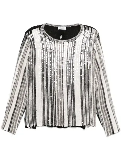 Aviu Sequin-embellished Sweater In Black