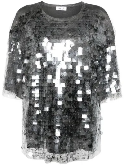 Aviu Sequins Shirt In Black