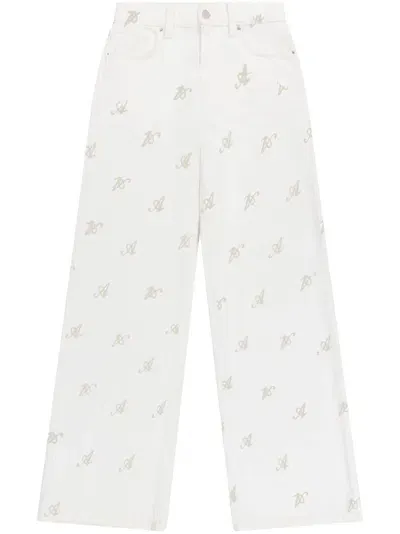 Axel Arigato 10 Years Wide-leg Jeans In White