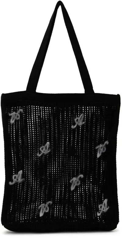 Axel Arigato Black A Grid Shopper Tote