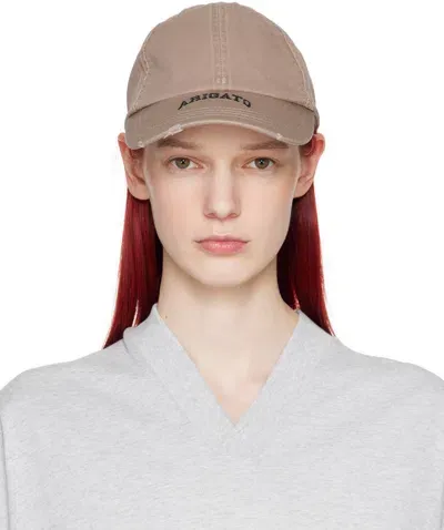 Axel Arigato Brown Klein Distressed Cap In Mid Grey