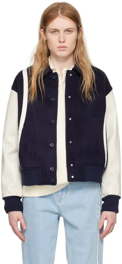 Axel Arigato Navy Bay Bomber Jacket