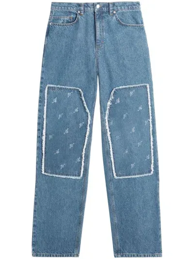 Axel Arigato Gerade Zine Distressed-jeans In Blau