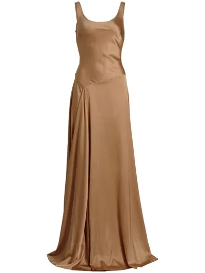 Azeeza Deepika Gown In Brown