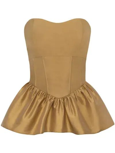 Azeeza Naina Top In Gold