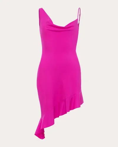 Azeeza Daphne Charmeuse Minidress In Pink