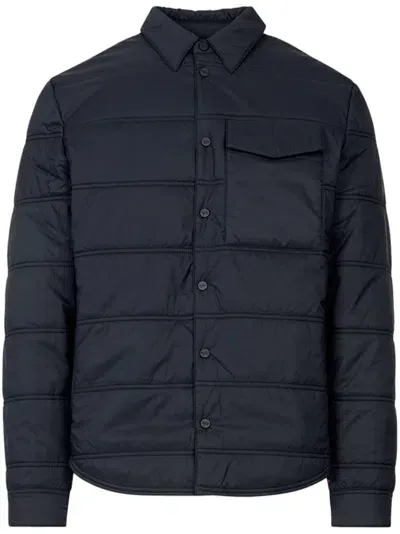 Aztech Mountain Loge Peak Quilted Shirt Jacket In Black