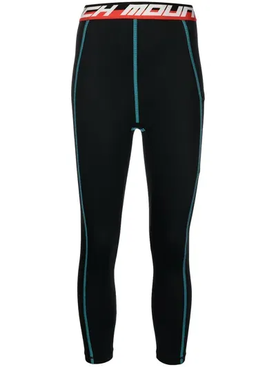 Aztech Mountain Next To Skin Logo-waistband Leggings In Black