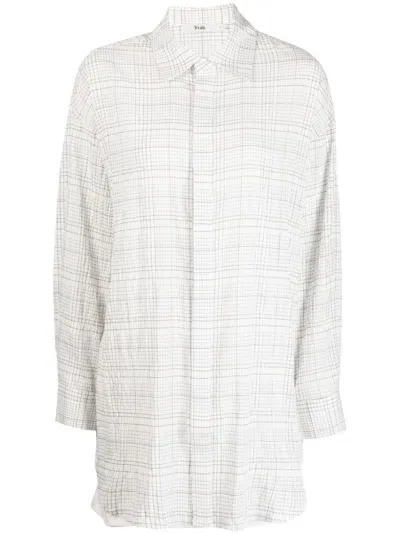 B+ab Check-pattern Shirt Set In White