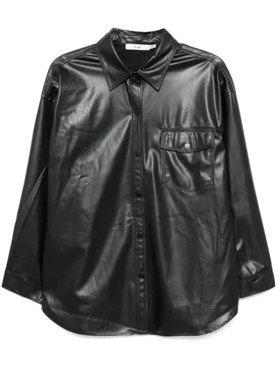 B+ab Faux Leather Shirt In Black