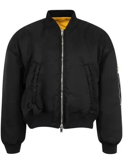 B1archive Cropped Bomber Jacket In Black