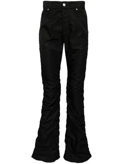 B1archive Kickflare Straight Leg Trousers In Black