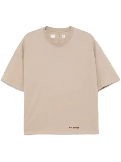 B1archive Logo-embroidered Crew-neck T-shirt In Neutral