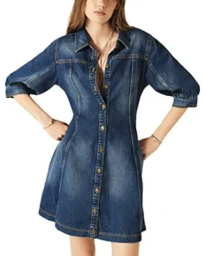 Ba&sh Ba & Sh Barb Denim Dress In Blue Jeans