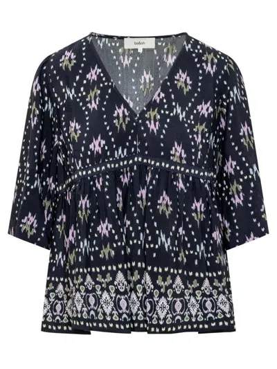 Ba&sh Blouse With Scarf Style Print In Blue