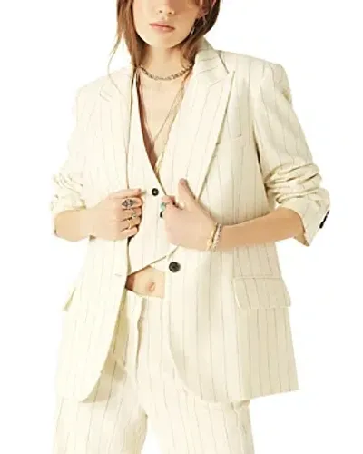 Ba&sh Ba & Sh Veste Epona Striped Blazer In Off White