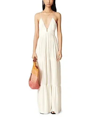 Ba&sh Wasta Tiered Maxi Dress In White