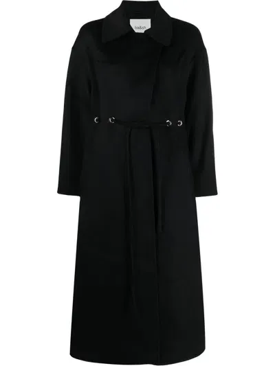 Ba&sh Kate Drawstring Wool-blend Coat In Black