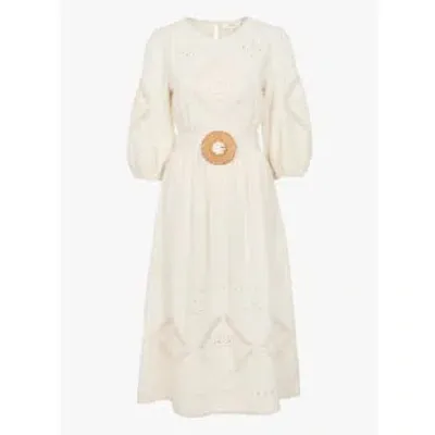 Ba&sh Midi Dress Elvina Ecru In White