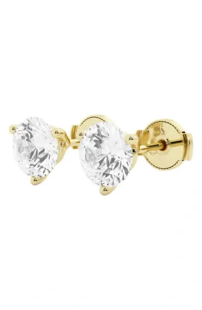 Badgley Mischka Collection Round Cut Lab Created Diamond Stud Earrings In Gold