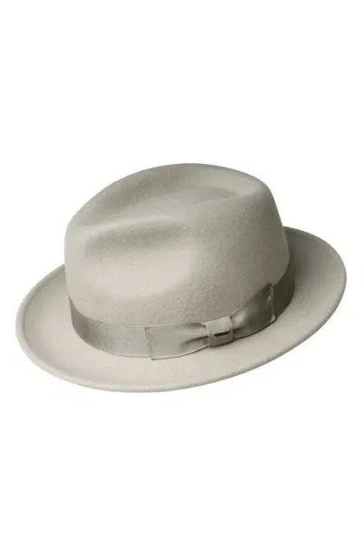 Bailey Maglor Wool Felt Fedora In Nickel