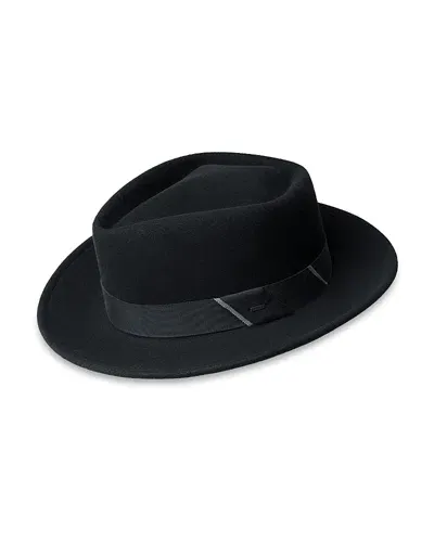 Bailey Of Hollywood Lasham Litefelt Snap Brim Hat In Black