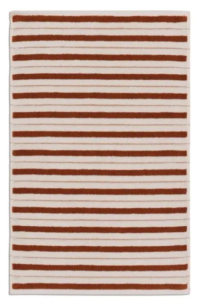 Baina Echo Organic Cotton Bath Mat In Fuyu/chalk