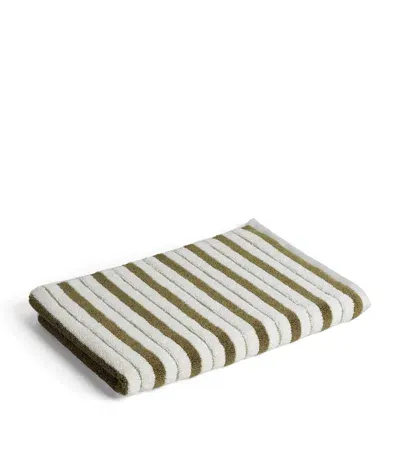 Baina Organic Cotton Echo Bath Mat In Green