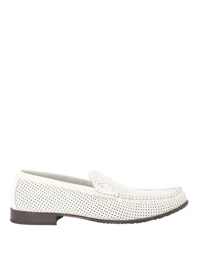 Baldinini Perforated Loafer In Blanco