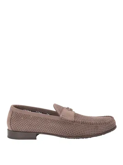 Baldinini Perforated Loafer In Gris