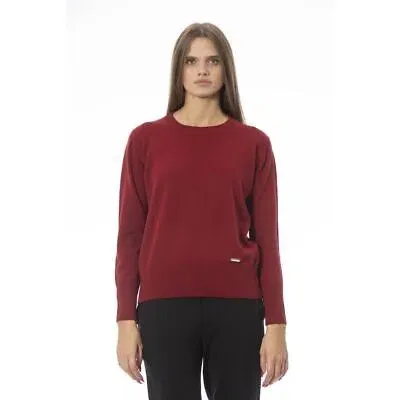 Pre-owned Baldinini Trend Schicker Roter Pullover Mit Rundhalsausschnitt Aus Wolle Und Kas In Default