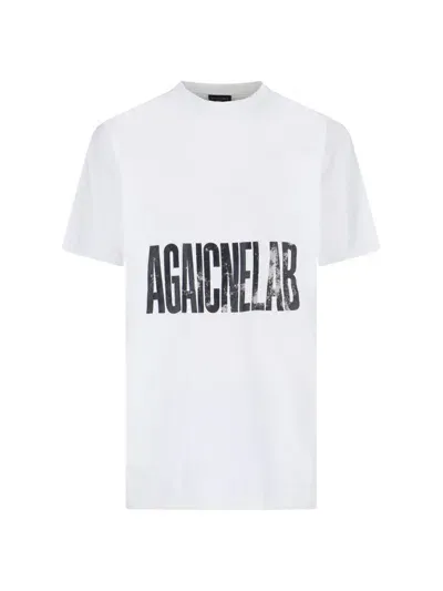 Balenciaga White Crewneck T-shirt With Maxi Logo Lettering On The Front In Cotton Man