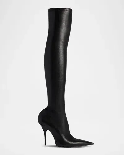 Balenciaga Avenue Boot H110 Napa Str In Black