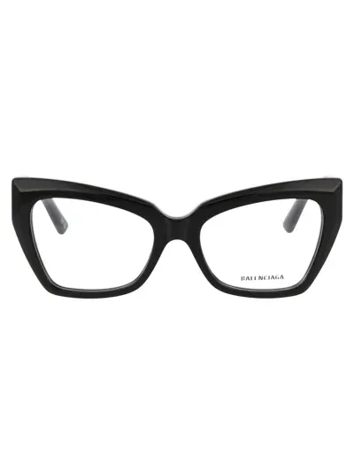 Balenciaga Bb0275o Glasses In 001 Black Black Transparent