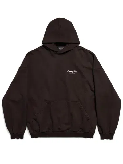 Balenciaga Beverly Hills Oversized Hoodie Clothing In Black