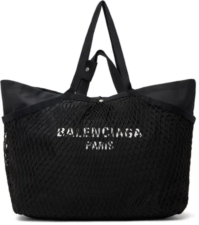 Balenciaga Black 24/7 Large Tote In 1069 Blk/blk/lwhite