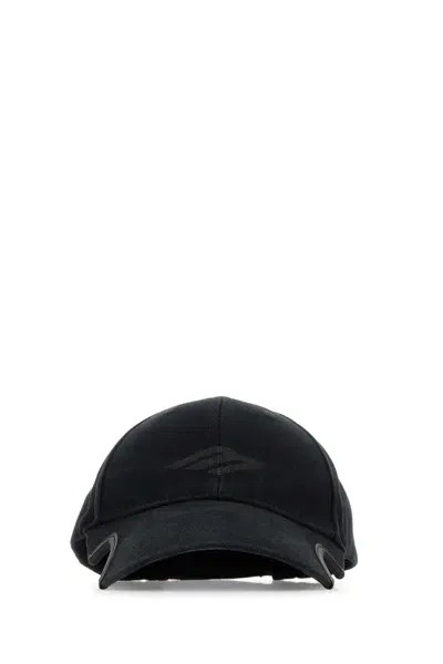 Balenciaga Black Drill 3b Stencil Baseball Cap