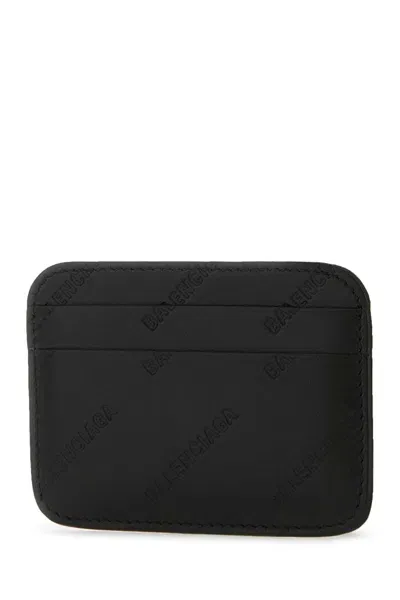 Balenciaga Black Leather Card Holder