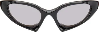 Balenciaga Runner Cat Black Mirrored Sunglasses In 007 Black