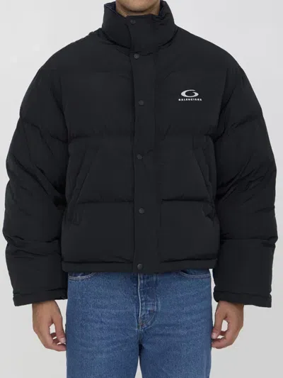 Balenciaga Bomber Jacket In Technical Fabric In Black