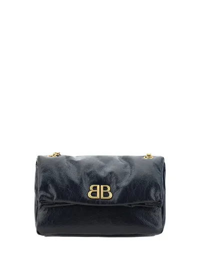 Balenciaga Borsa A Spalla Monaco In Black