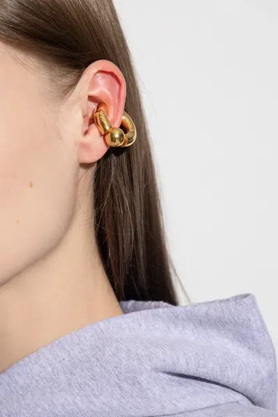 Balenciaga Mega Brass Ear Cuff In Gold