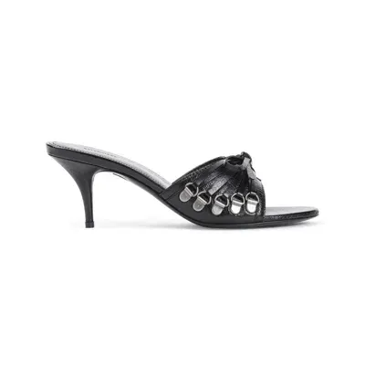 Balenciaga Cagole Sandals Shoes In Black