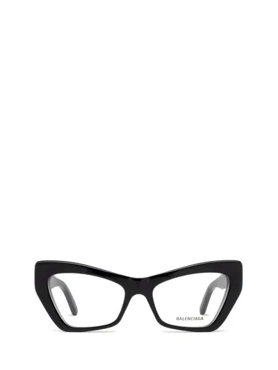 Balenciaga Bb0296o Black Glasses In 001 Black Black Transpare