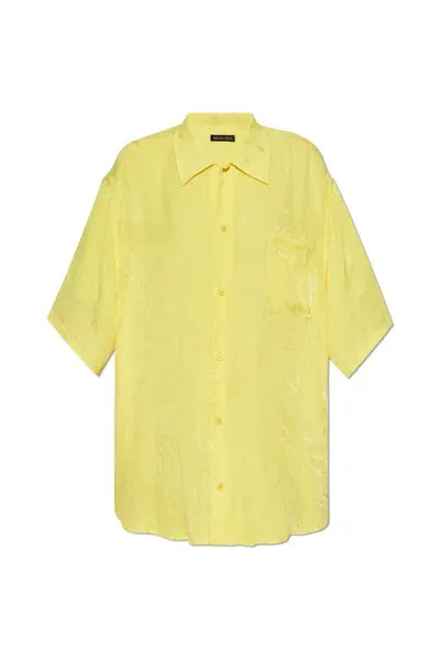 Balenciaga Collared Short In Yellow