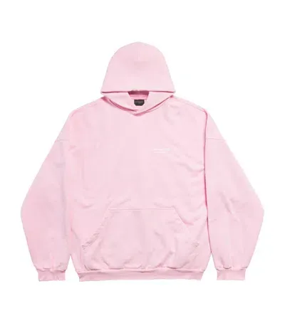 Balenciaga Cotton Beverly Hills Hoodie In Pink