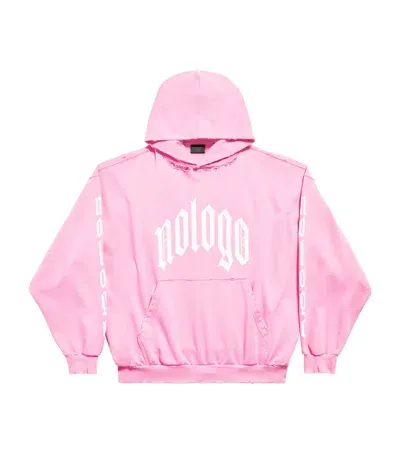 Balenciaga Cotton-jersey Hoodie In Pink