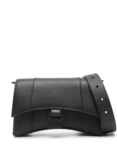 Balenciaga Downtowon Xxs Leather Crossbody Bag In Black