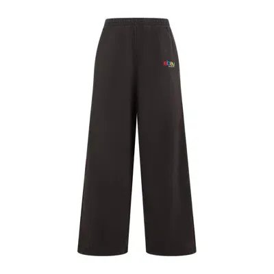 Balenciaga Ebay Baggy Cotton Sweatpants In Washed Black